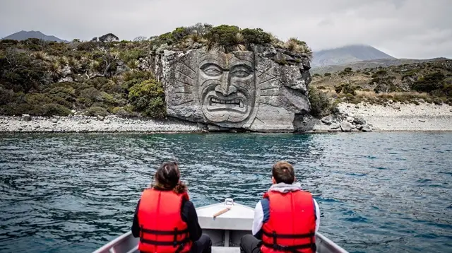 Māori Rock Carvings at Lake Taupō: Boat, Sail, or Kayak